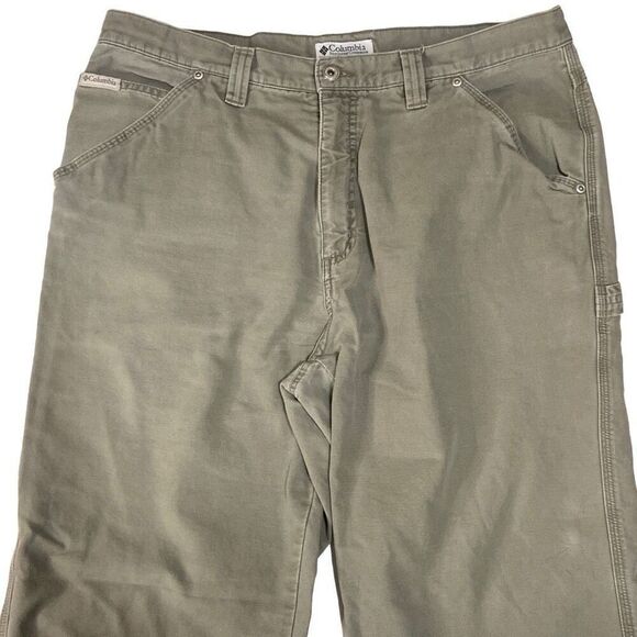 Columbia Men’s Tan Carpenter Pants Active Hiking Outdoor Pants Men Size 36 EUC - Picture 1 of 12